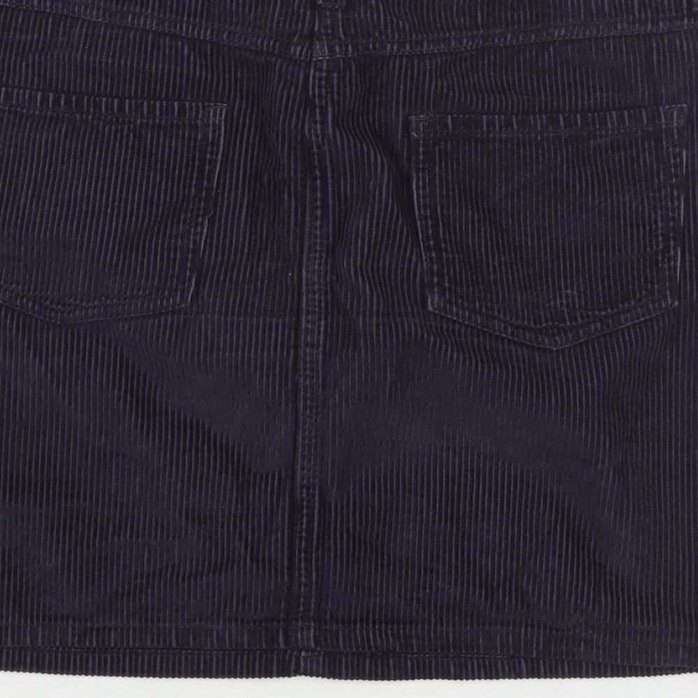 NEXT Womens Purple Cotton A-Line Skirt Size 12 Zip