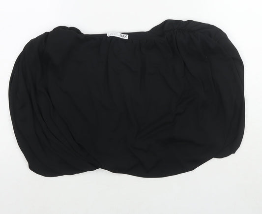 Womens UK Size L Zara Black Basic Blouse