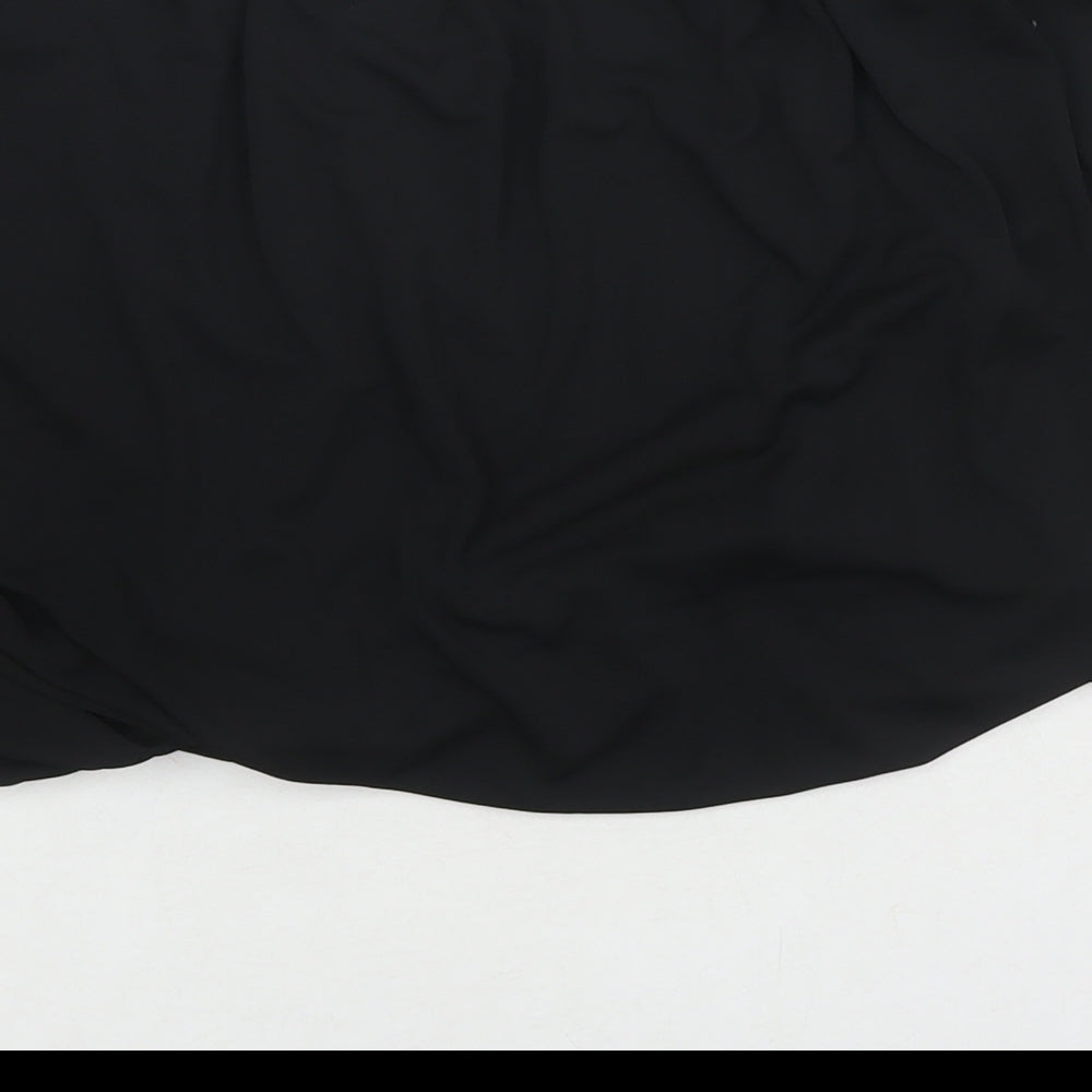 Womens UK Size L Zara Black Basic Blouse