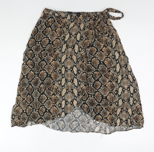 Womens UK Size S Bershka Wrap Rayon Skirt
