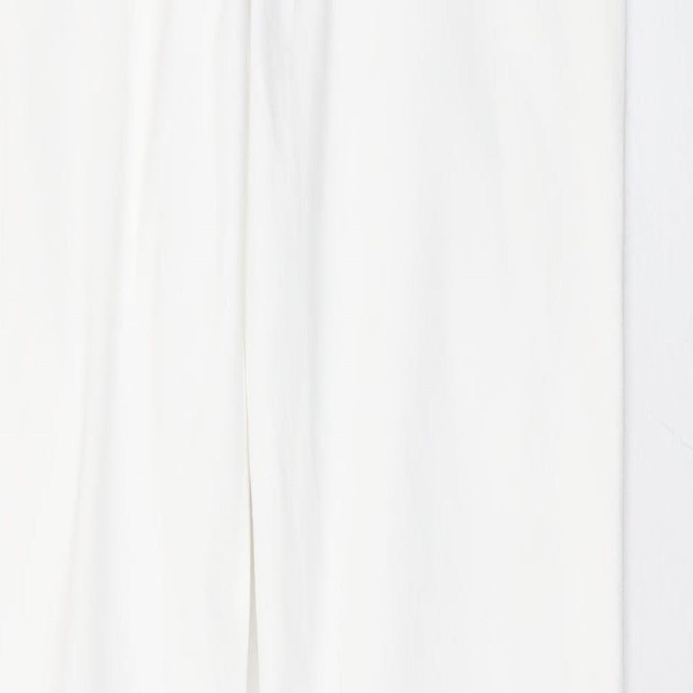 Per Una Womens White Cotton Straight Jeans Size 8 L32 in Regular Zip
