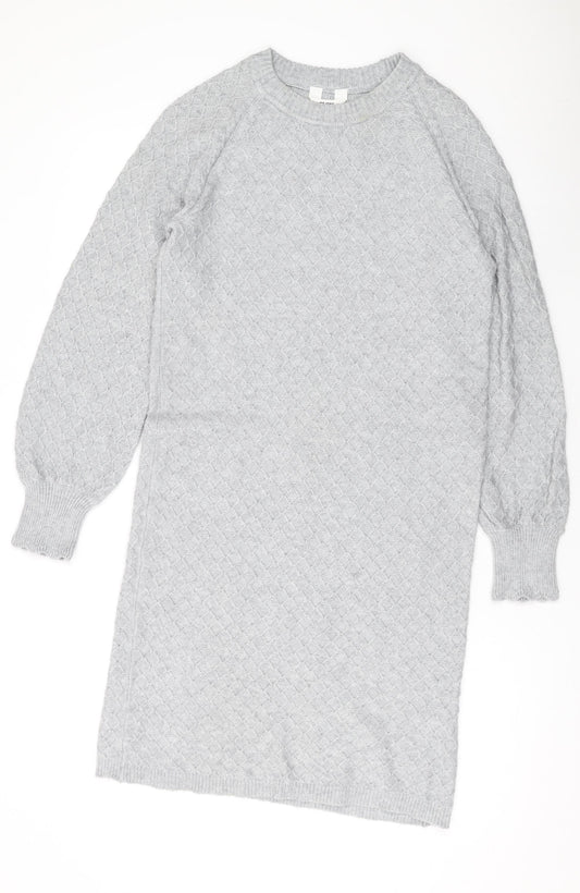 Womens UK Size S Object Grey Pullover Jumper