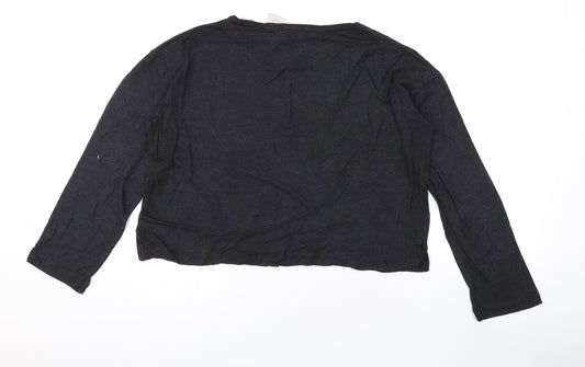 Womens UK Size XS H&M Grey Basic T-Shirt