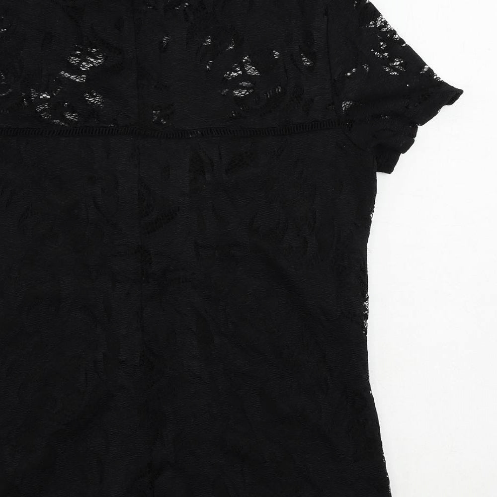 Womens UK Size L VILA Black Basic Blouse