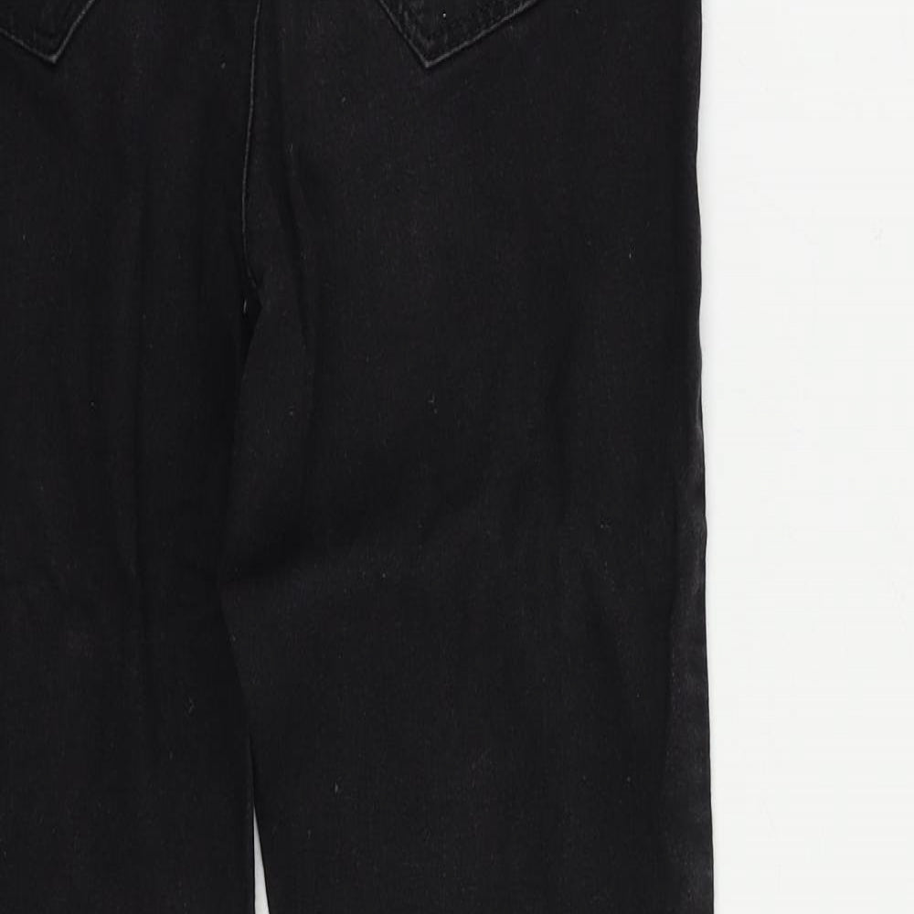 Denim & Co. Womens Black Cotton Jegging Jeans Size 6 L24 in Regular - Elastic Waist