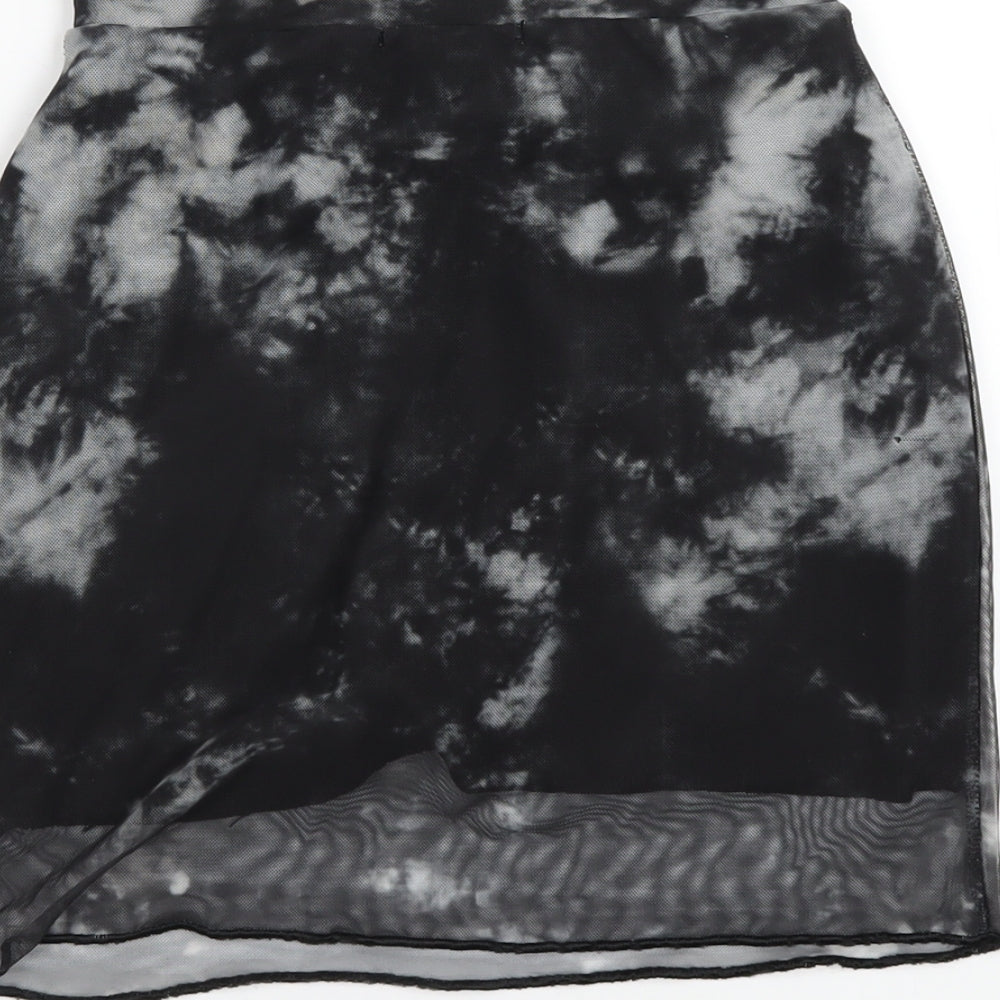 Daisy Street Womens Black Polyester A-Line Skirt Size 6