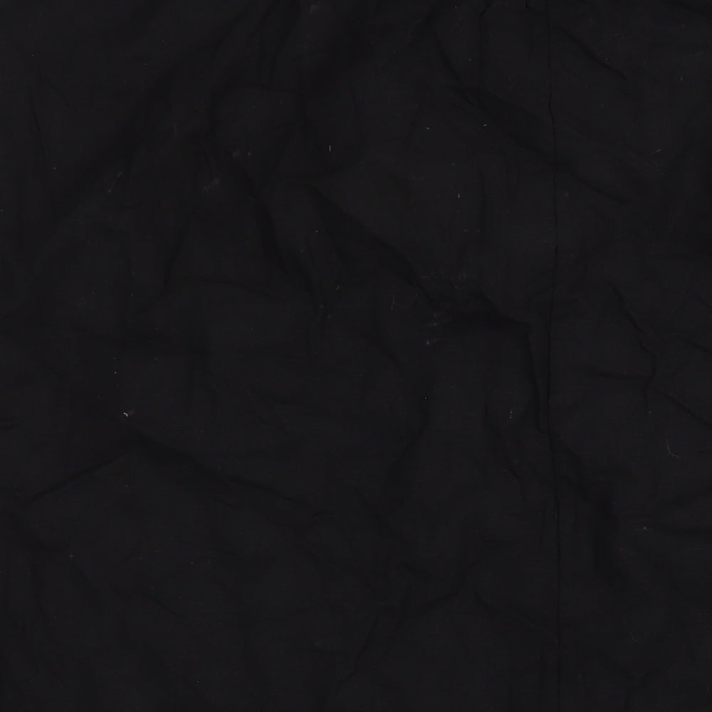 John Lewis Womens Black Linen A-Line Skirt Size 8