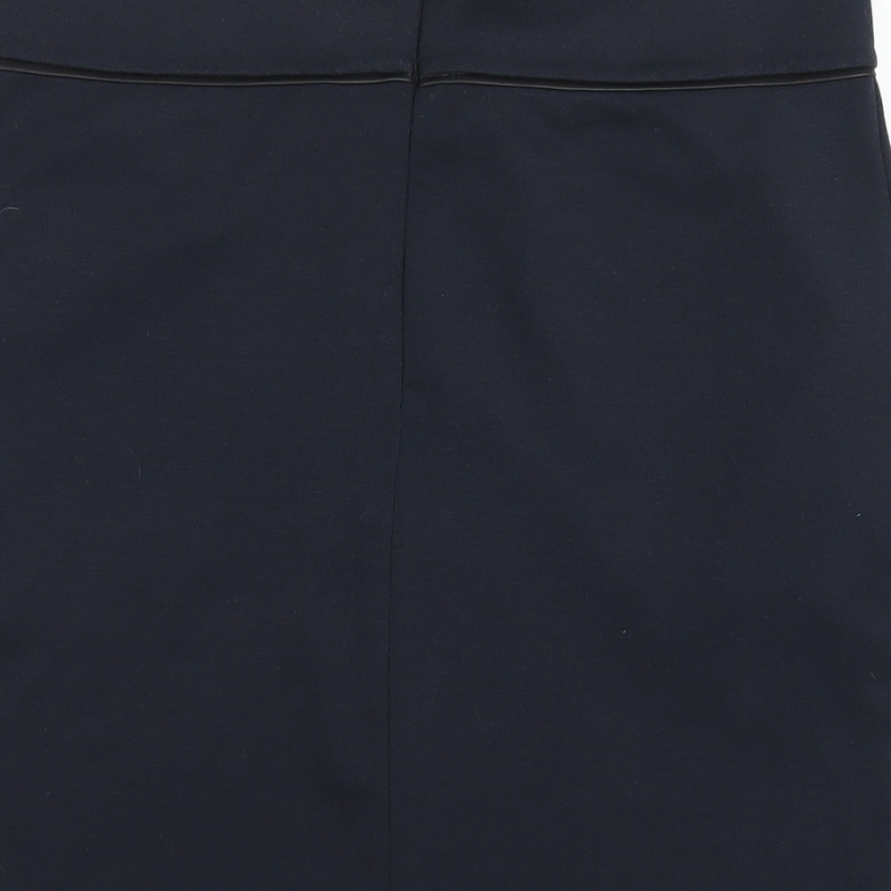 Soyaconcept Womens Blue Polyester Straight & Pencil Skirt Size M Zip