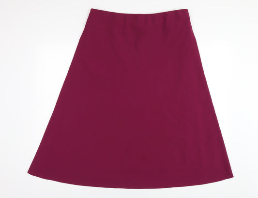 Marks and Spencer Womens Pink Polyester A-Line Skirt Size 14