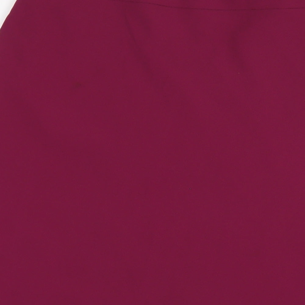 Marks and Spencer Womens Pink Polyester A-Line Skirt Size 14