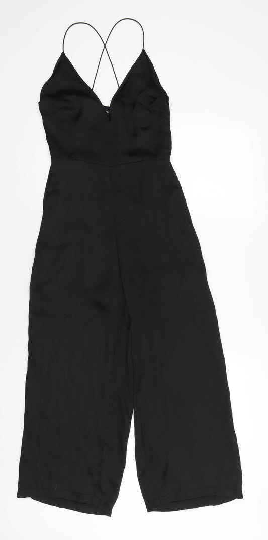 Womens UK Size 8 PRETTYLITTLETHING One-Piece Black Jumpsuit
