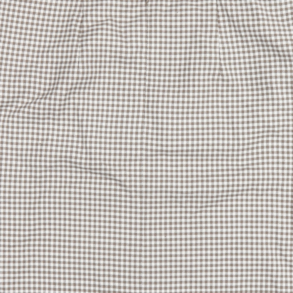 Classic Womens Brown Geometric Polyester Straight & Pencil Skirt Size 16 Zip