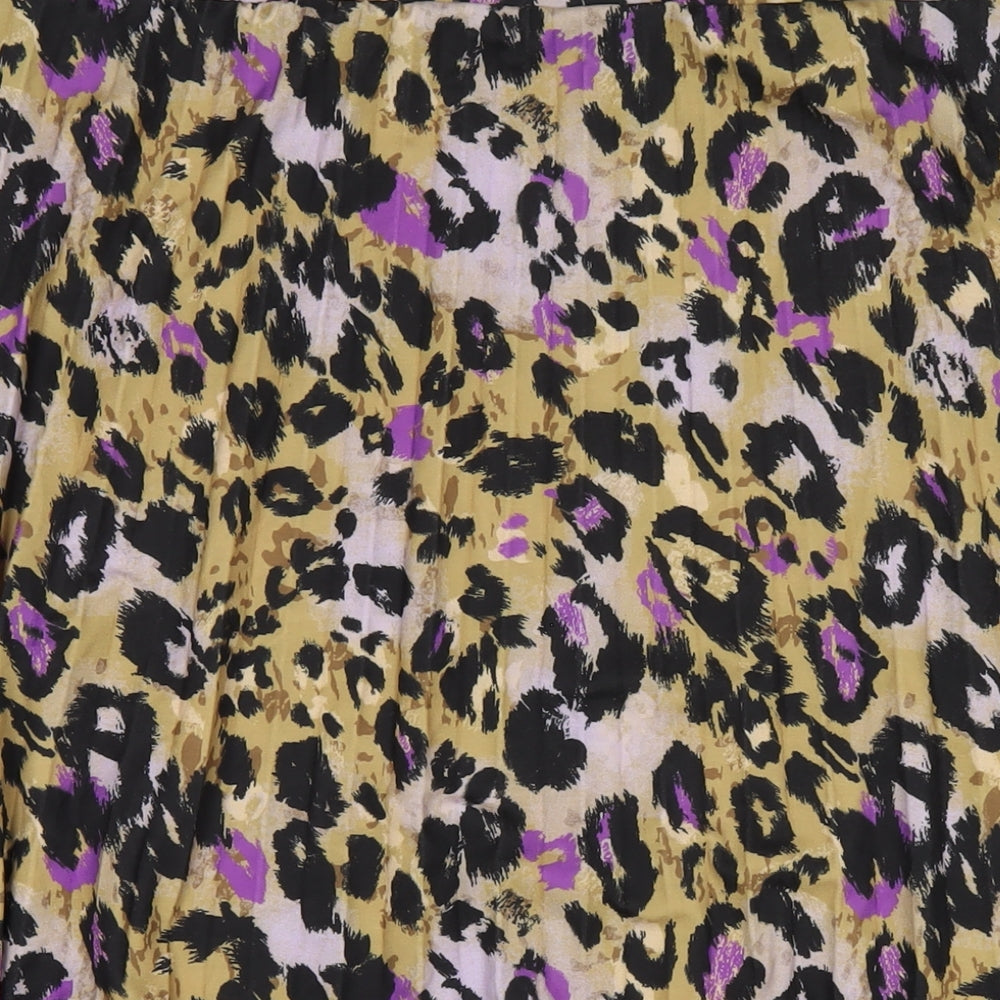 Marks and Spencer Womens Multicoloured Animal Print Polyester A-Line Skirt Size 24