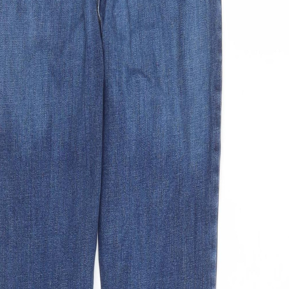 Topshop Womens Blue Cotton Skinny Jeans Size 26 in L27 in Regular Zip - Pockets