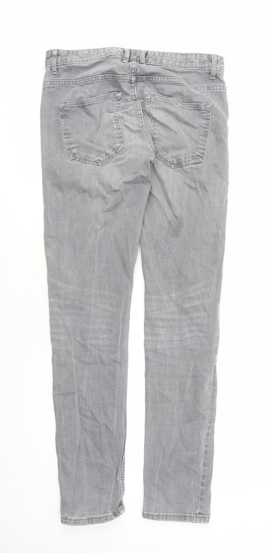 Mens UK Size 30 in NEXT Regular Fit Skinny Grey Jeans