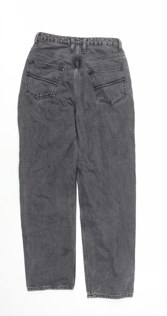 COLLUSION Womens Grey Cotton Mom Jeans Size 26 in L27 in Regular Zip - Pockets