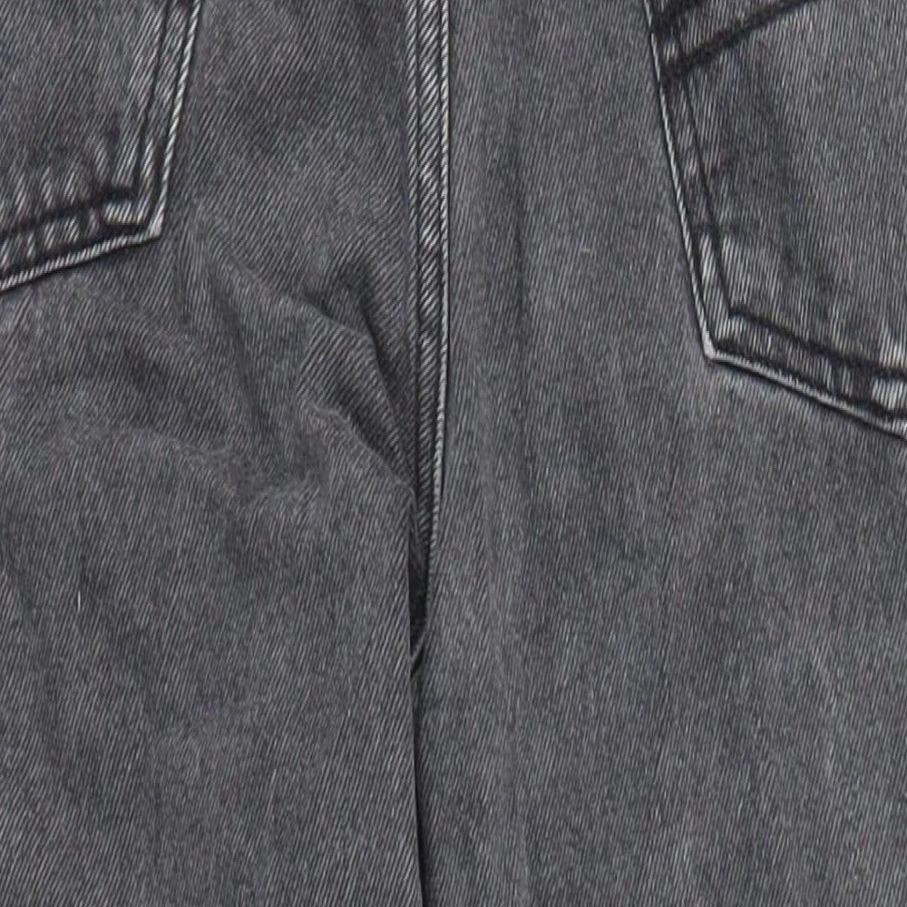 COLLUSION Womens Grey Cotton Mom Jeans Size 26 in L27 in Regular Zip - Pockets