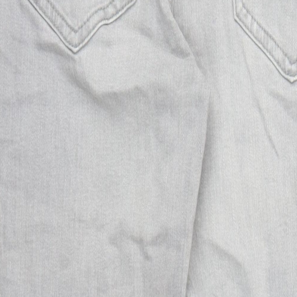 Denim & Co. Womens Grey Cotton Skinny Jeans Size 6 L27 in Regular Zip - Pockets