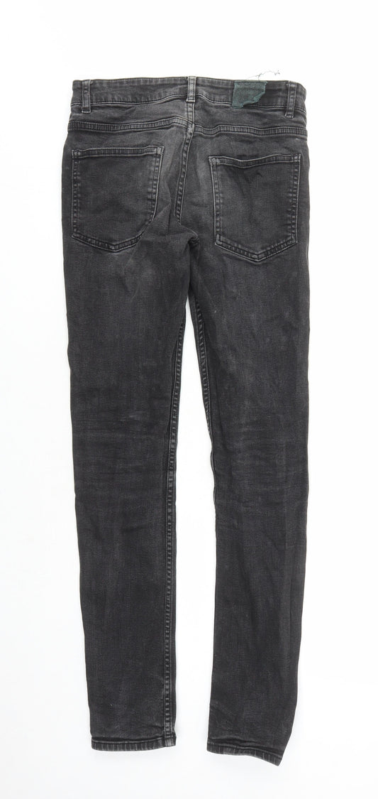 Loom Mens Beige Cotton Straight Jeans Size 28 in L29 in Slim Zip - Pockets