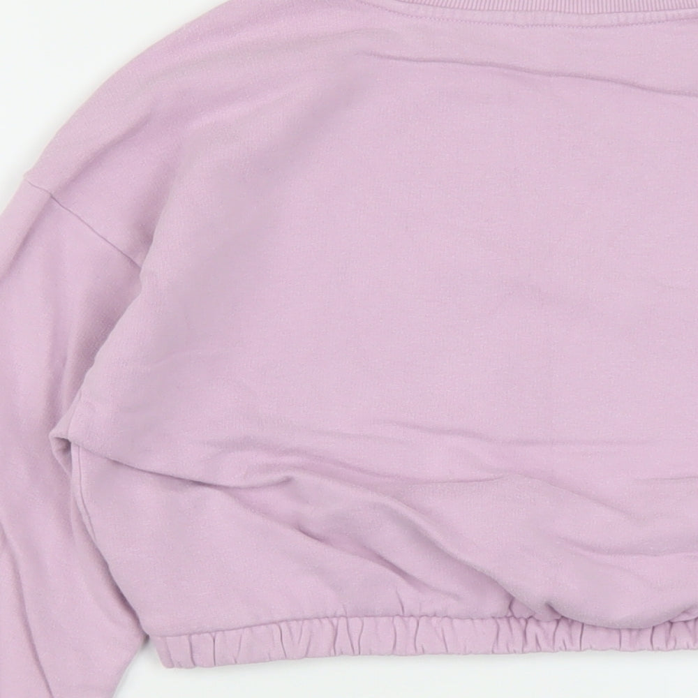 NEXT Girls Purple Cotton Pullover Sweatshirt Size 11 Years Pullover