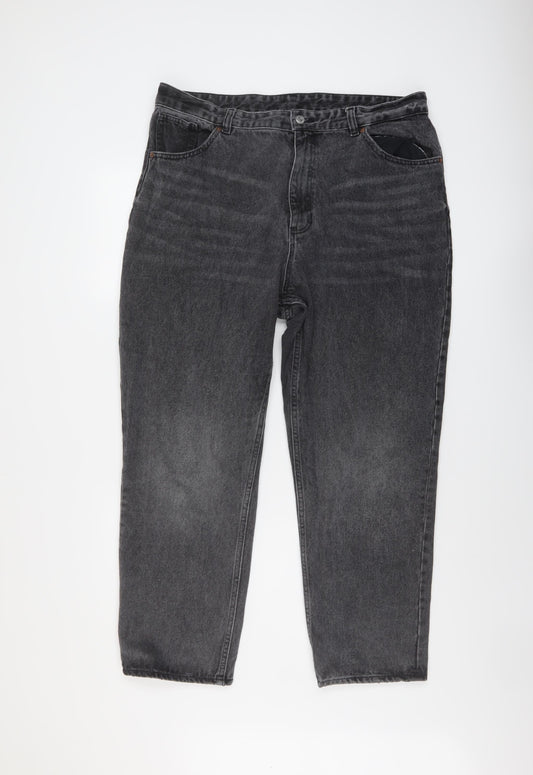 Womens UK Size 36 in Monki Regular Fit Mom Grey Jeans