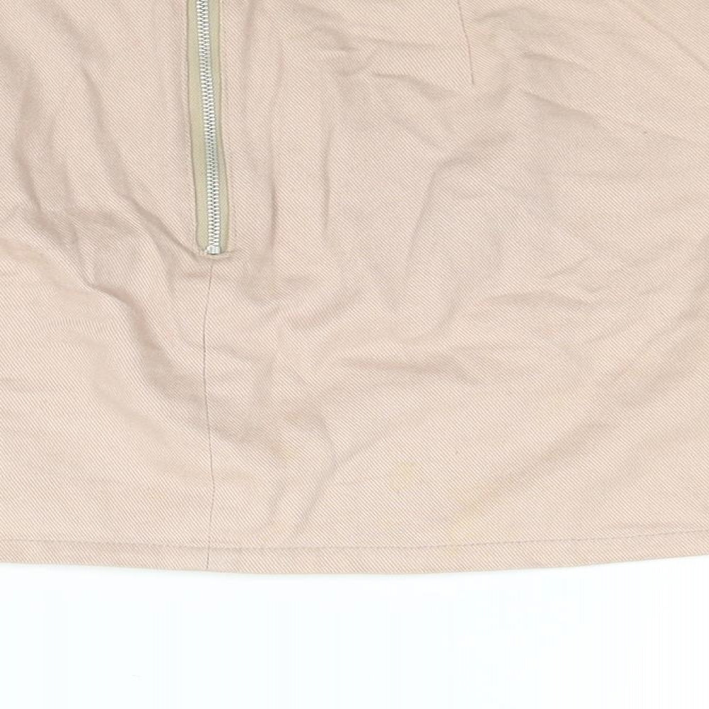 BDG Womens Pink Cotton Mini Skirt Size L Zip
