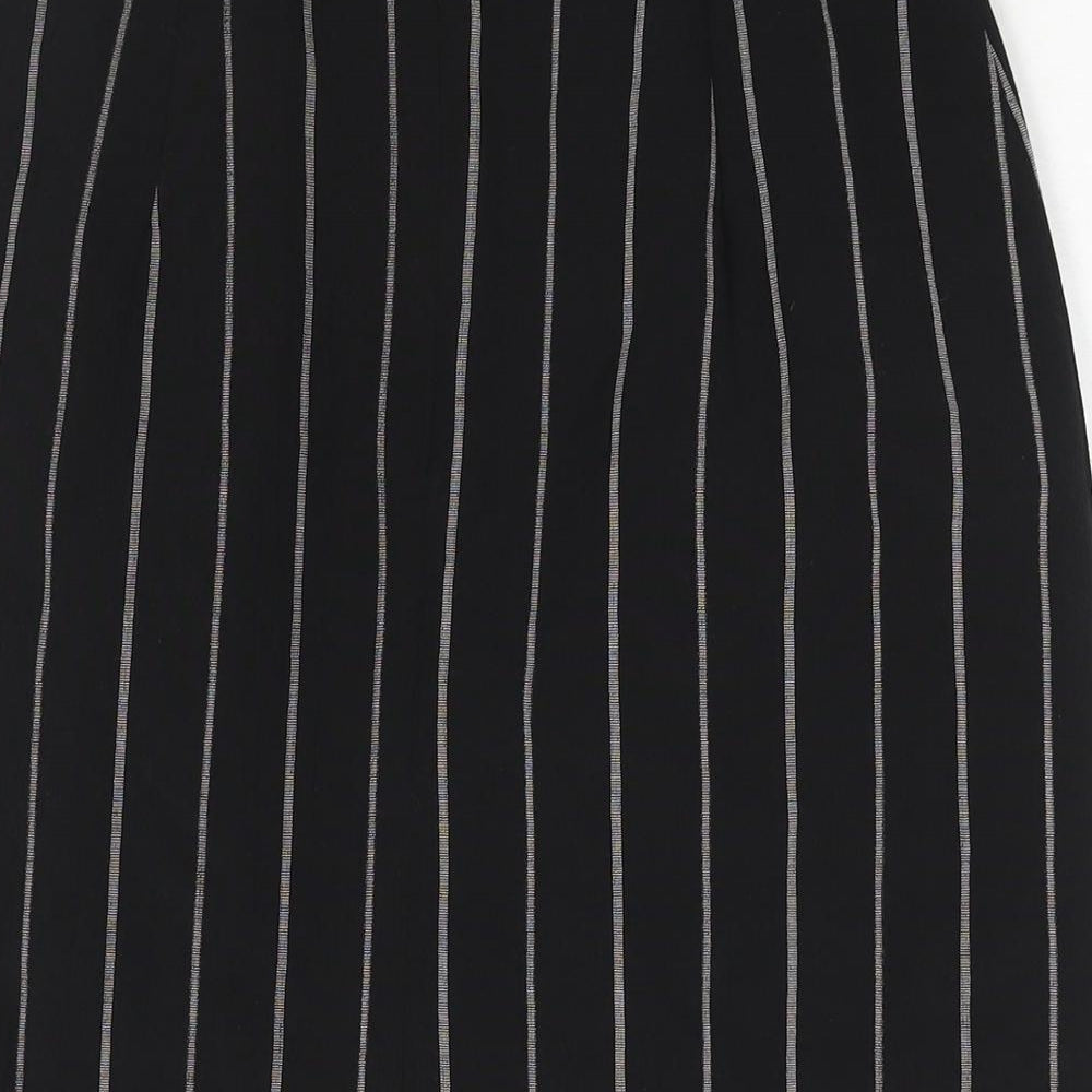 Precis Womens Black Striped Polyester Straight & Pencil Skirt Size 12 Zip