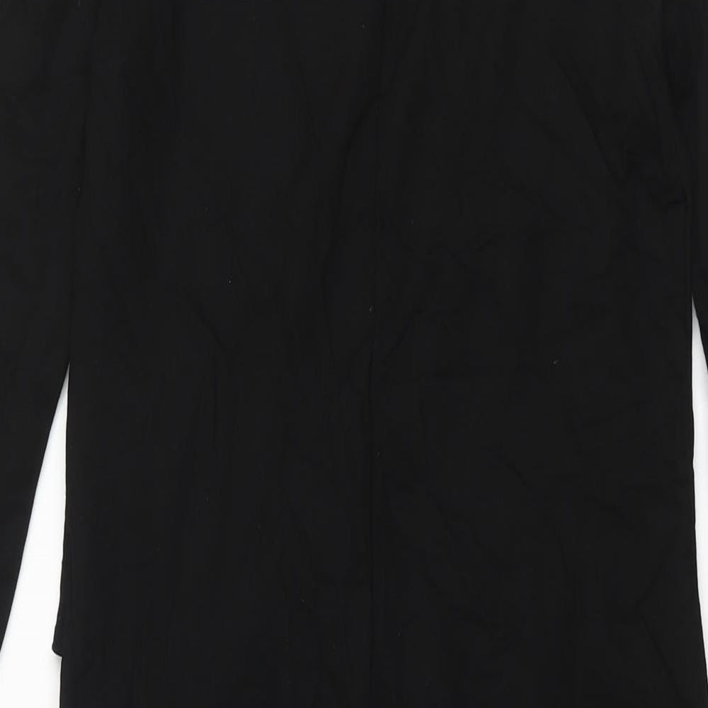 Marks and Spencer Womens Black Modal Sheath Size 6 Round Neck Pullover - Knot Detail