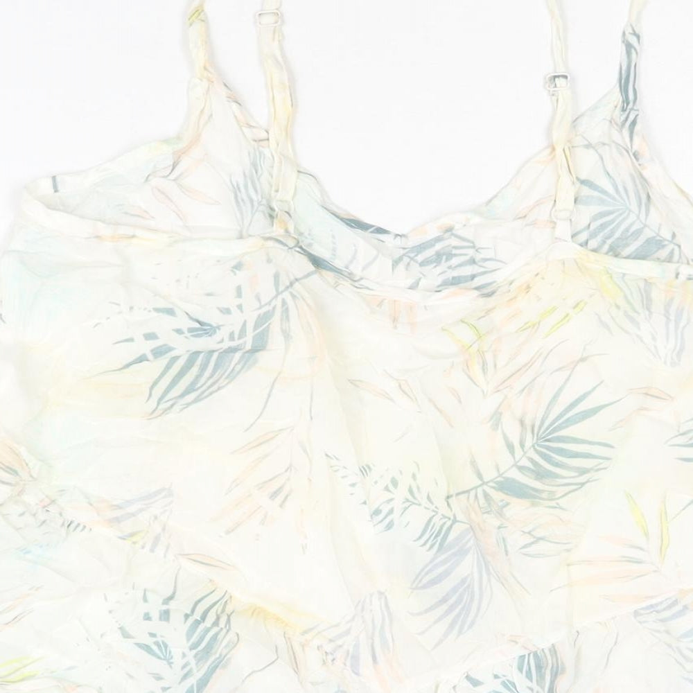 Womens UK Size 12 Indigo Ivory Camisole Blouse