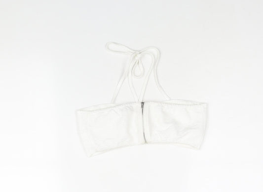Womens UK Size 10 Ravi Famous White Cropped Blouse