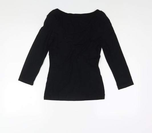 Womens UK Size 10 Oasis Black Basic Blouse