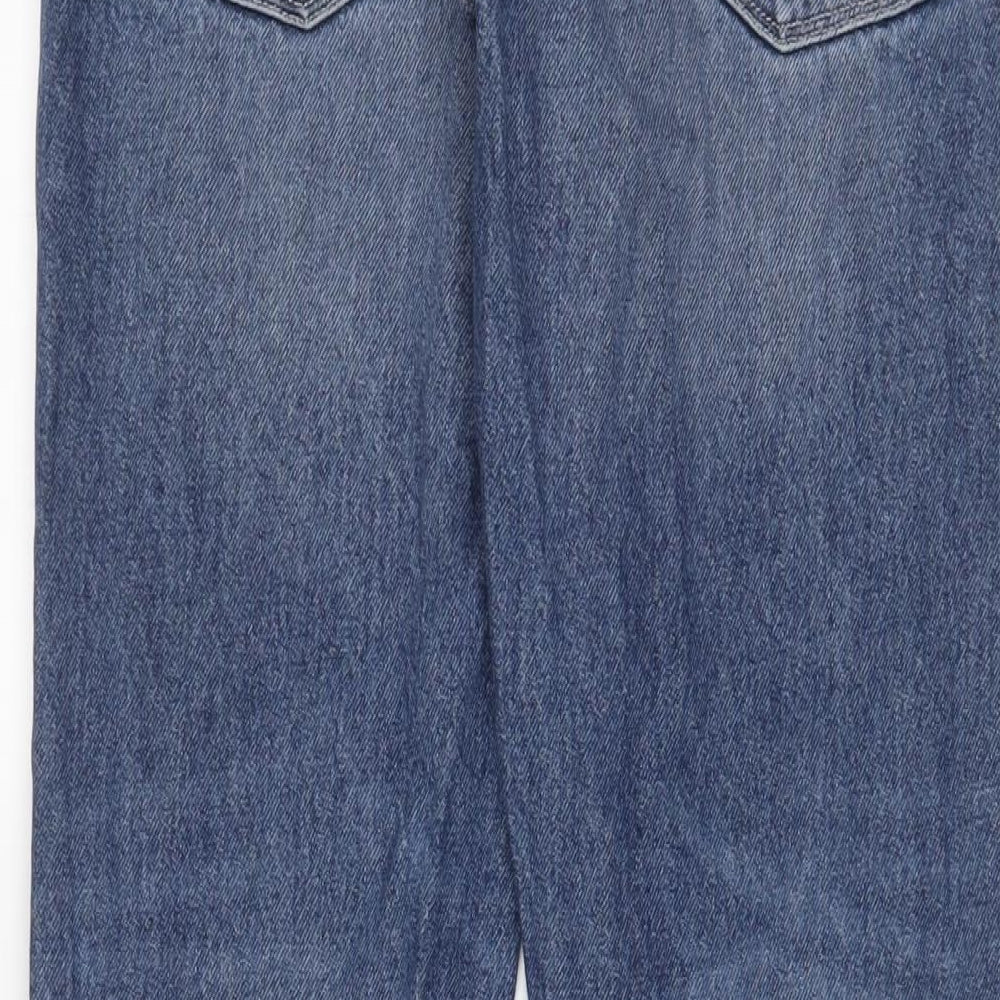 ASOS Mens Blue Cotton Tapered Jeans Size 28 in L30 in Regular Zip