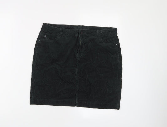 Womens UK Size 10 Indigo A-Line Corduroy Skirt