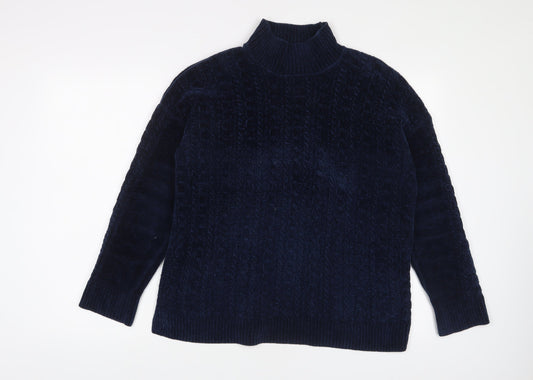 Womens UK Size M Adrienne Vittadini Blue Pullover Jumper