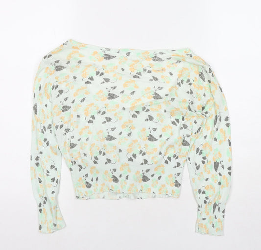 Womens UK Size 8 ICHI Green Cardigan Jumper