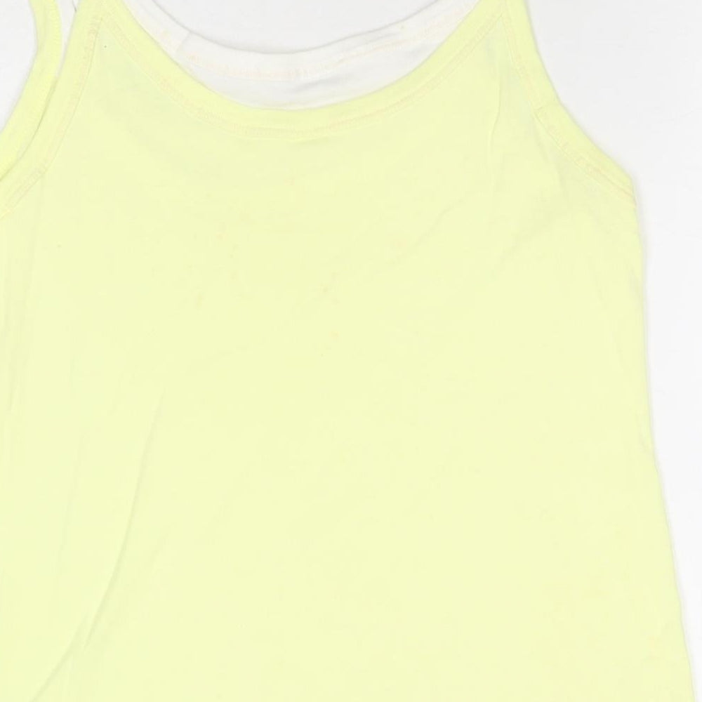 Womens UK Size 18 Marks and Spencer Yellow Basic Tank