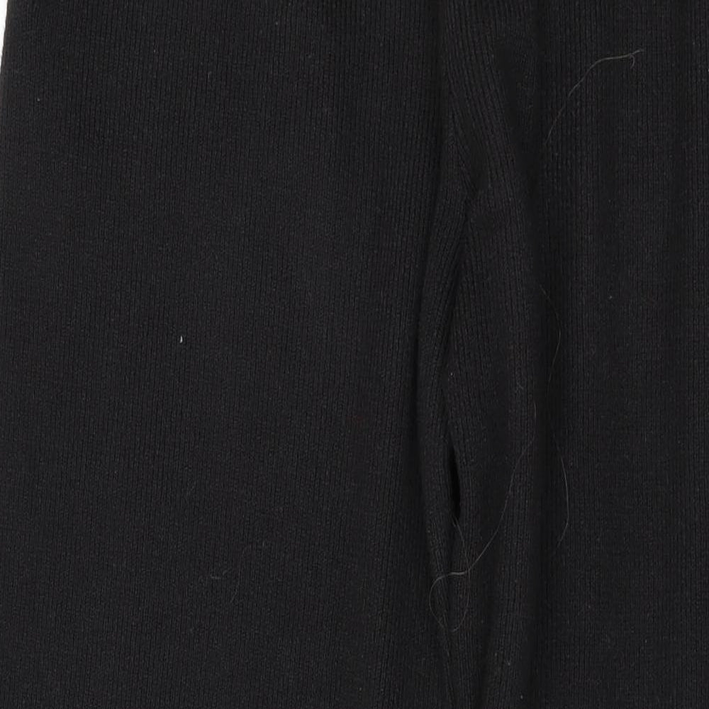 Jack Wills Womens Black Polyester Trousers Size 10 L28 in Regular