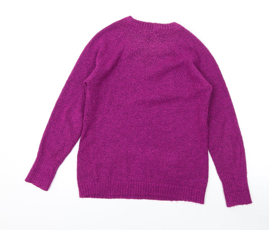 Womens UK Size S M&Co Purple Pullover Jumper