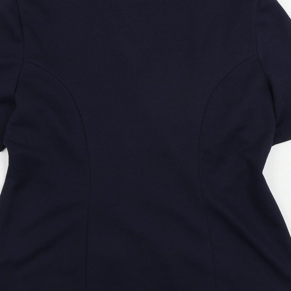 Extra Womens Blue Jacket Blazer Size 16 Button