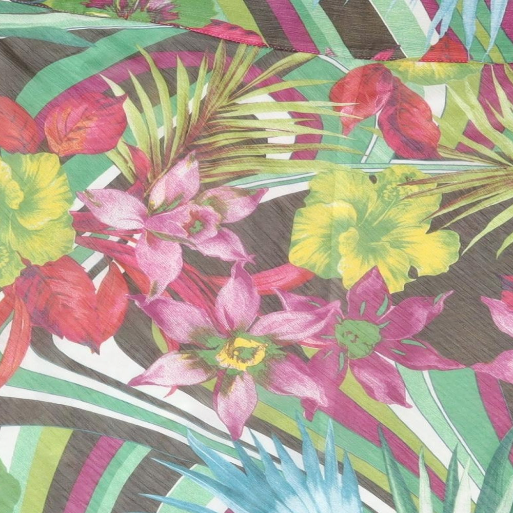 Zandra Womens Multicoloured Floral Polyester Swing Skirt Size 22 Zip