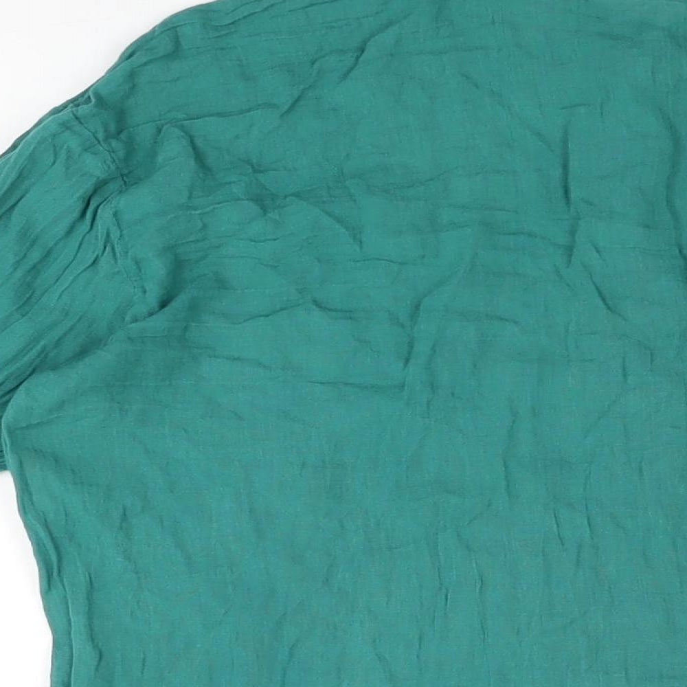 Womens UK Size 8 In the Style Green Basic Button-Up