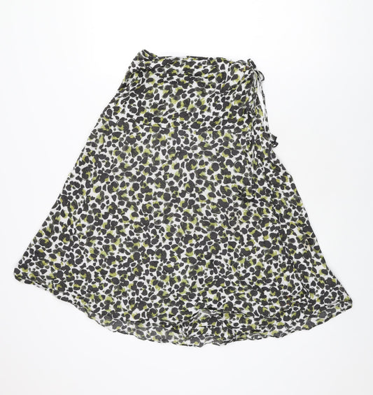 AND/OR Womens Multicoloured Geometric Viscose Swing Skirt Size 8 Tie
