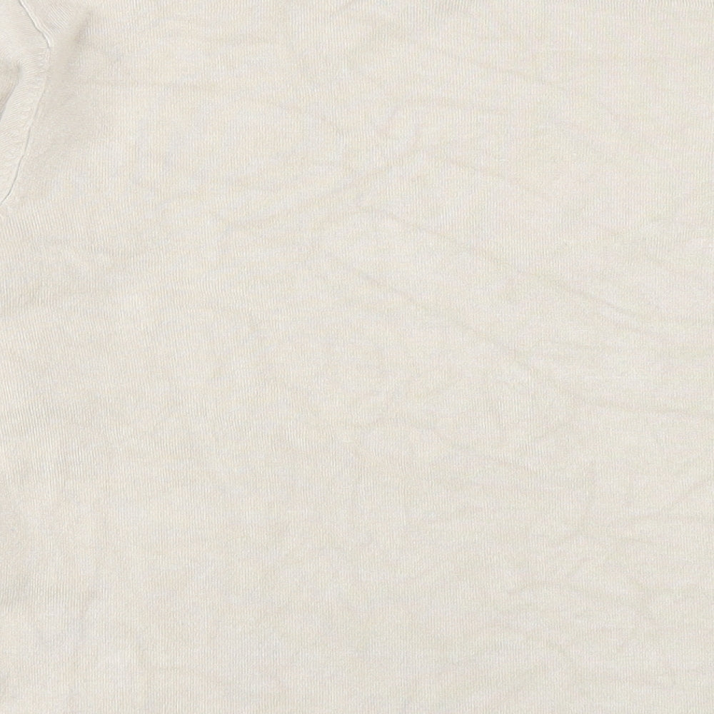 Alex & Co Womens Beige Scoop Neck Viscose Pullover Jumper Size 14