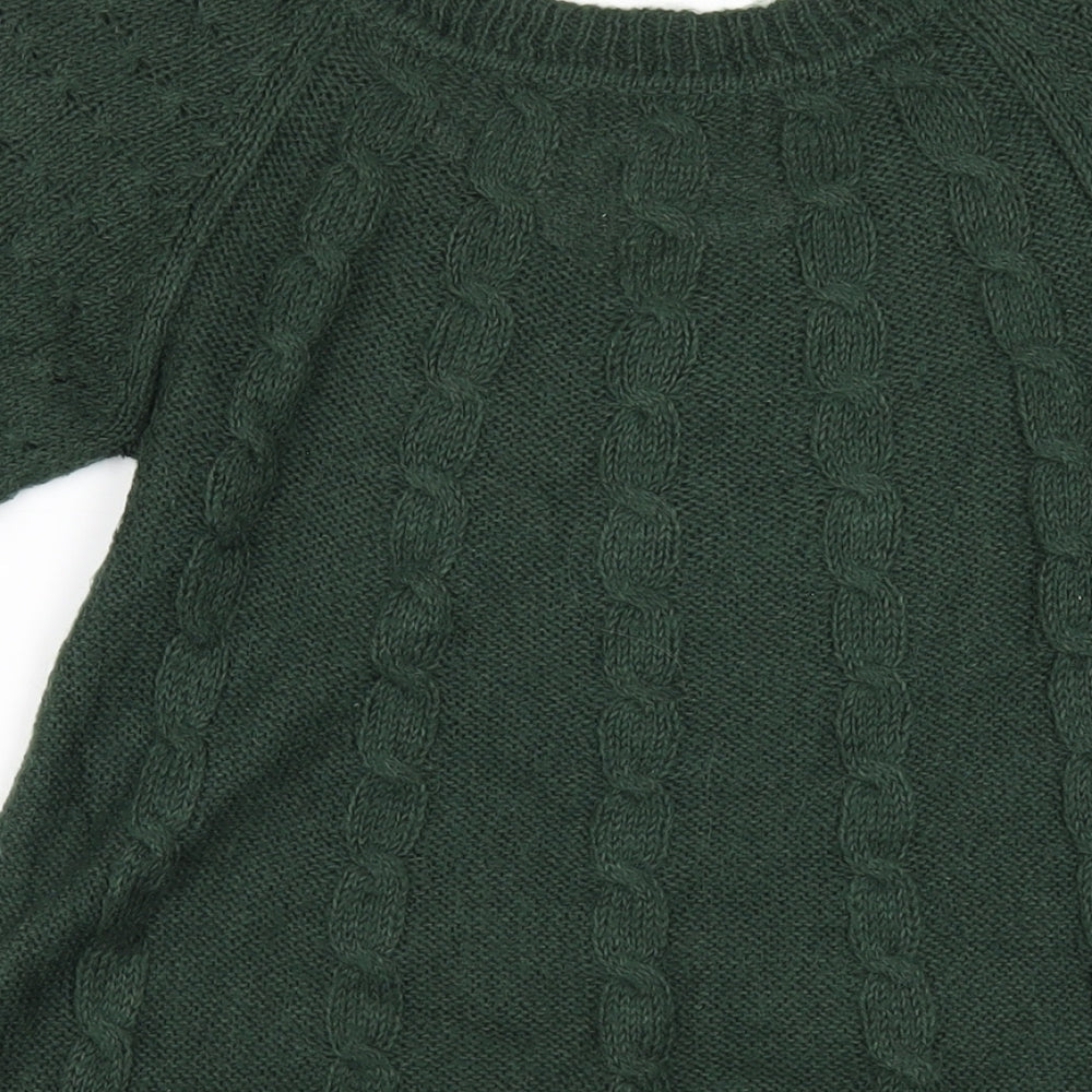 Womens UK Size S Mango Green Pullover Jumper