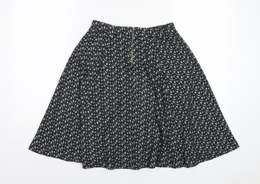 Great Plains Womens Blue Geometric Viscose A-Line Skirt Size 8 Zip