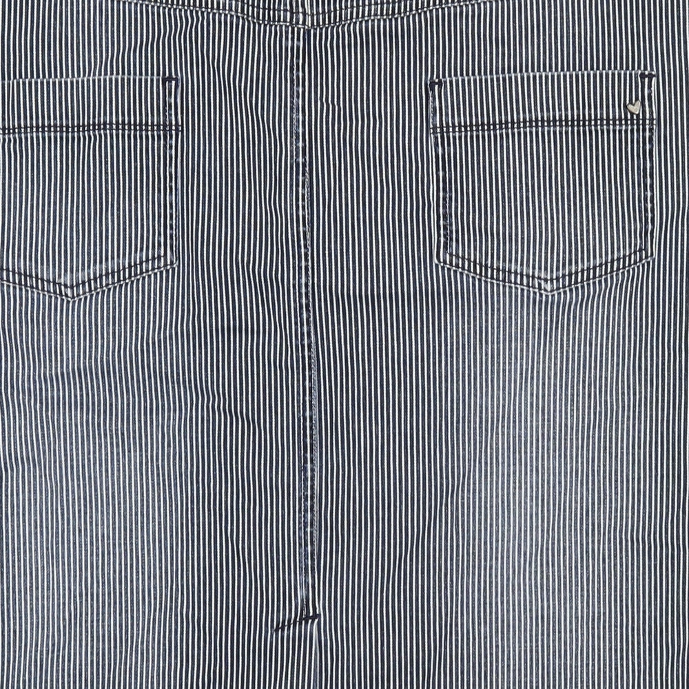 Per Una Womens Blue Striped Cotton Straight & Pencil Skirt Size 14 Zip