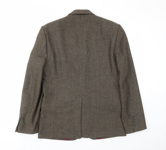Mens UK Size 36 REMUS Regular Beige Suit Jacket