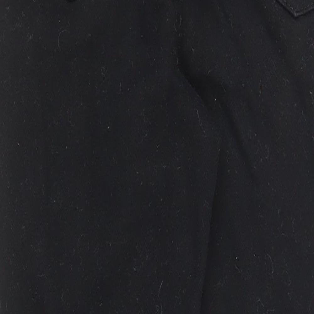 New Look Womens Black Cotton Skinny Jeans Size 6 L27 in Regular Zip - Pockets Short Leg