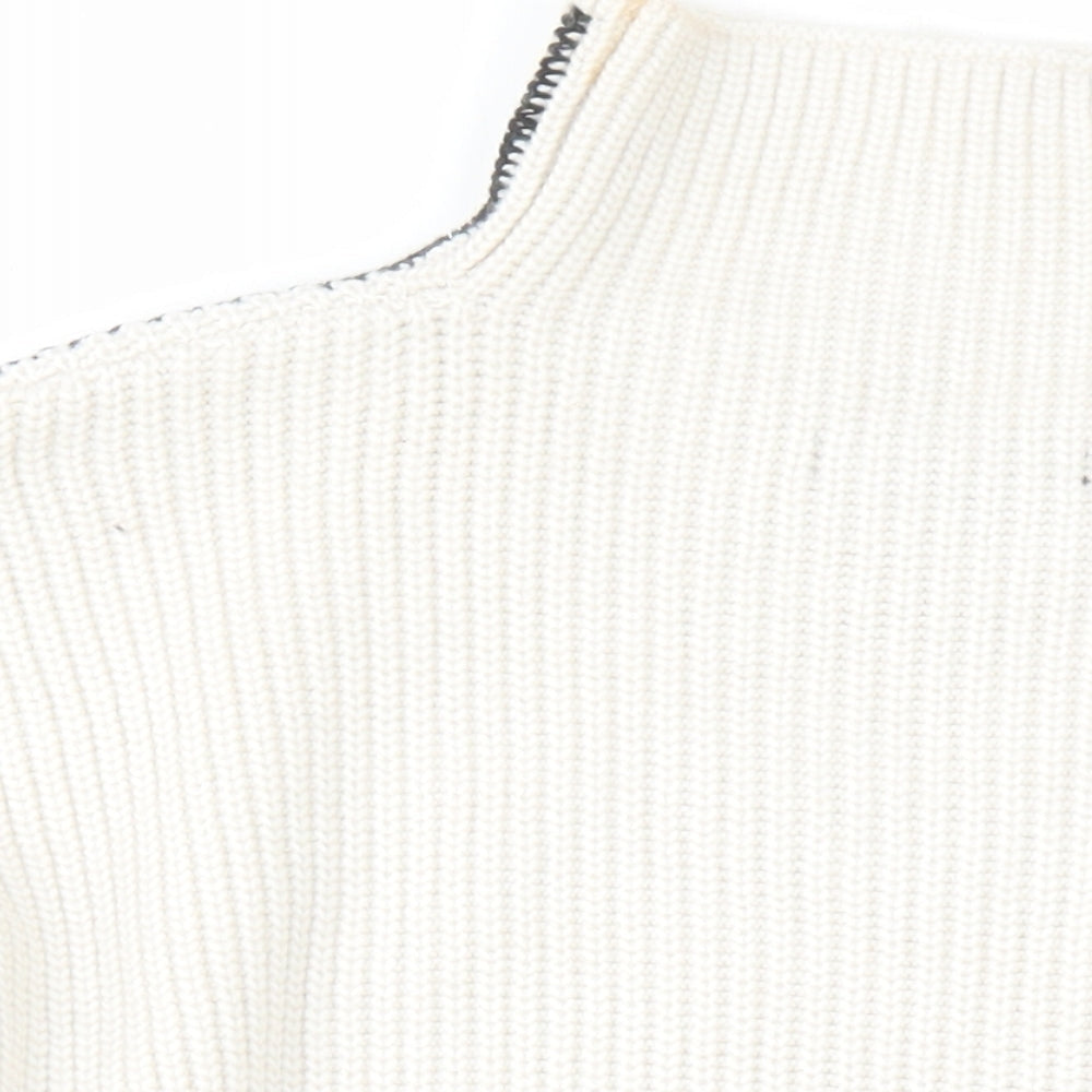 Womens UK Size L marks and Beige Pullover Jumper