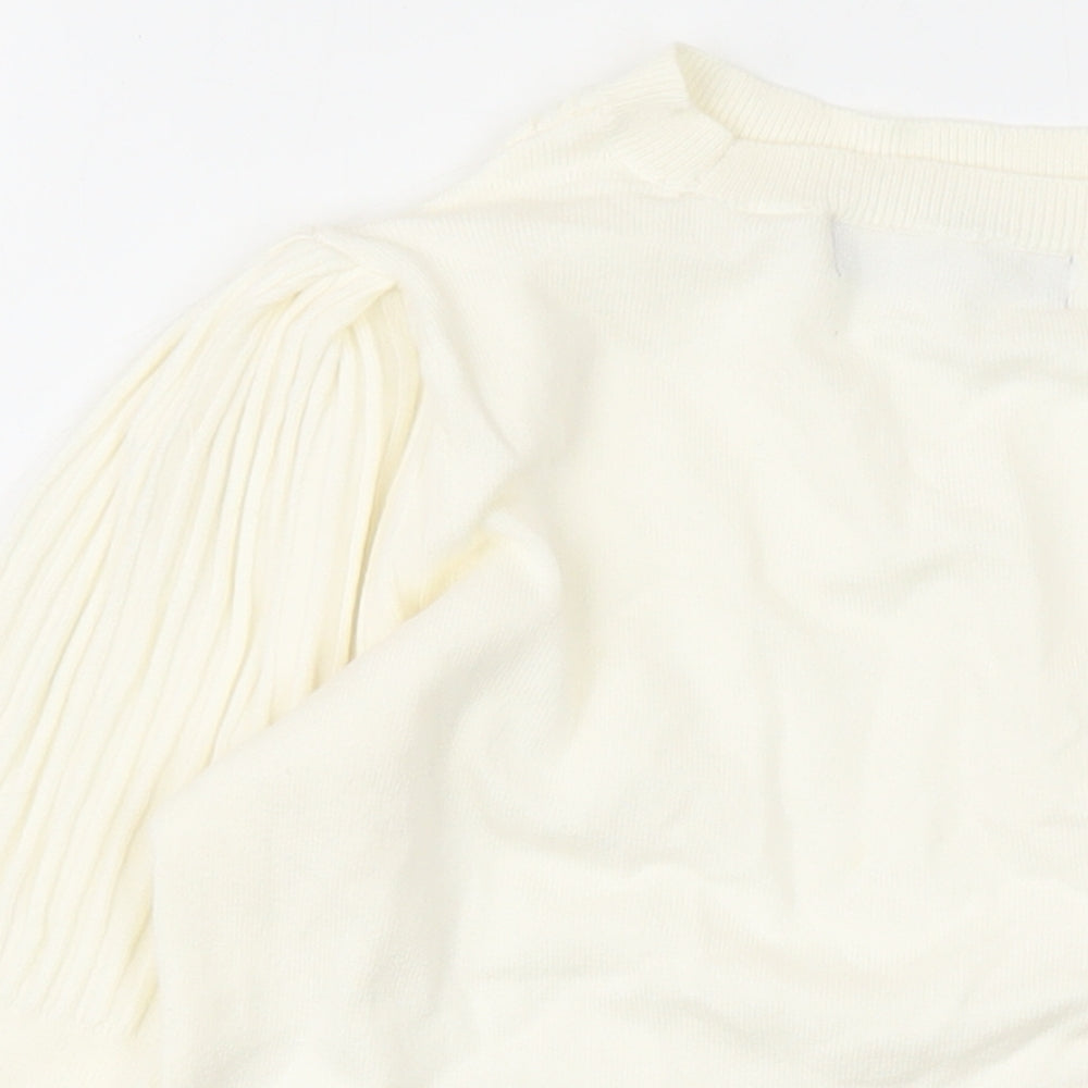 Womens UK Size 10 Marks and Spencer Ivory Pullover Jumper
